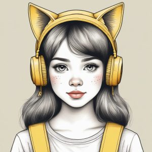 🐱 可爱预警：猫耳少女的童趣涂鸦，软萌天花板