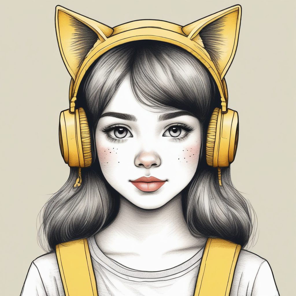 🐱 可爱预警：猫耳少女的童趣涂鸦，软萌天花板