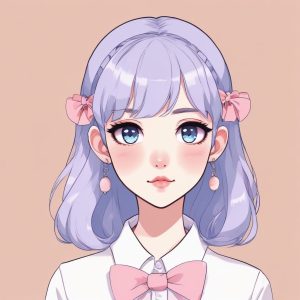 🍬马卡龙色系动漫少女！这款头像简直是夏日甜品