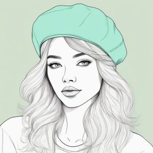 满分画报感！戴贝雷帽的法式韩系少女头像