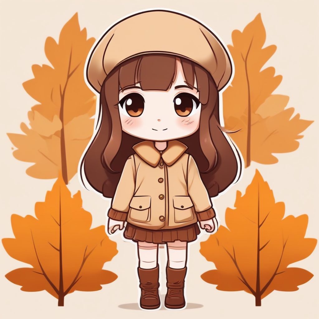 🍂美拉德秋冬风Q版！穿搭模板级人物分享