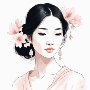 🌸墨染花香：新中式简约风，指尖流淌的温柔