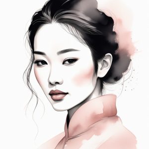 🌸 墨韵如烟: 唯美新中式水粉头像, 每一个眼神都是诗
