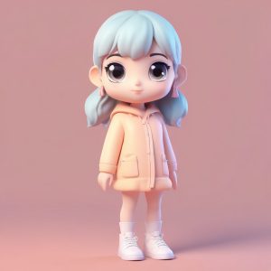 🍭 奶油色系 3D 盲盒：那个甜甜的 Q 版女孩来啦，这头像太治愈了