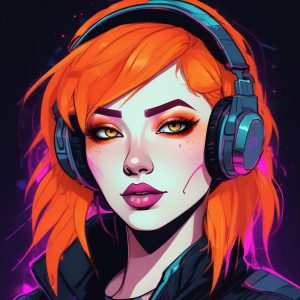 👾霓虹赛博头像：超现实主义少女，点亮你的社交主页