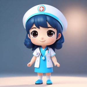 👩‍⚕️ Q版职业系列：最美护士姐姐，3D 磨砂质感可爱满分