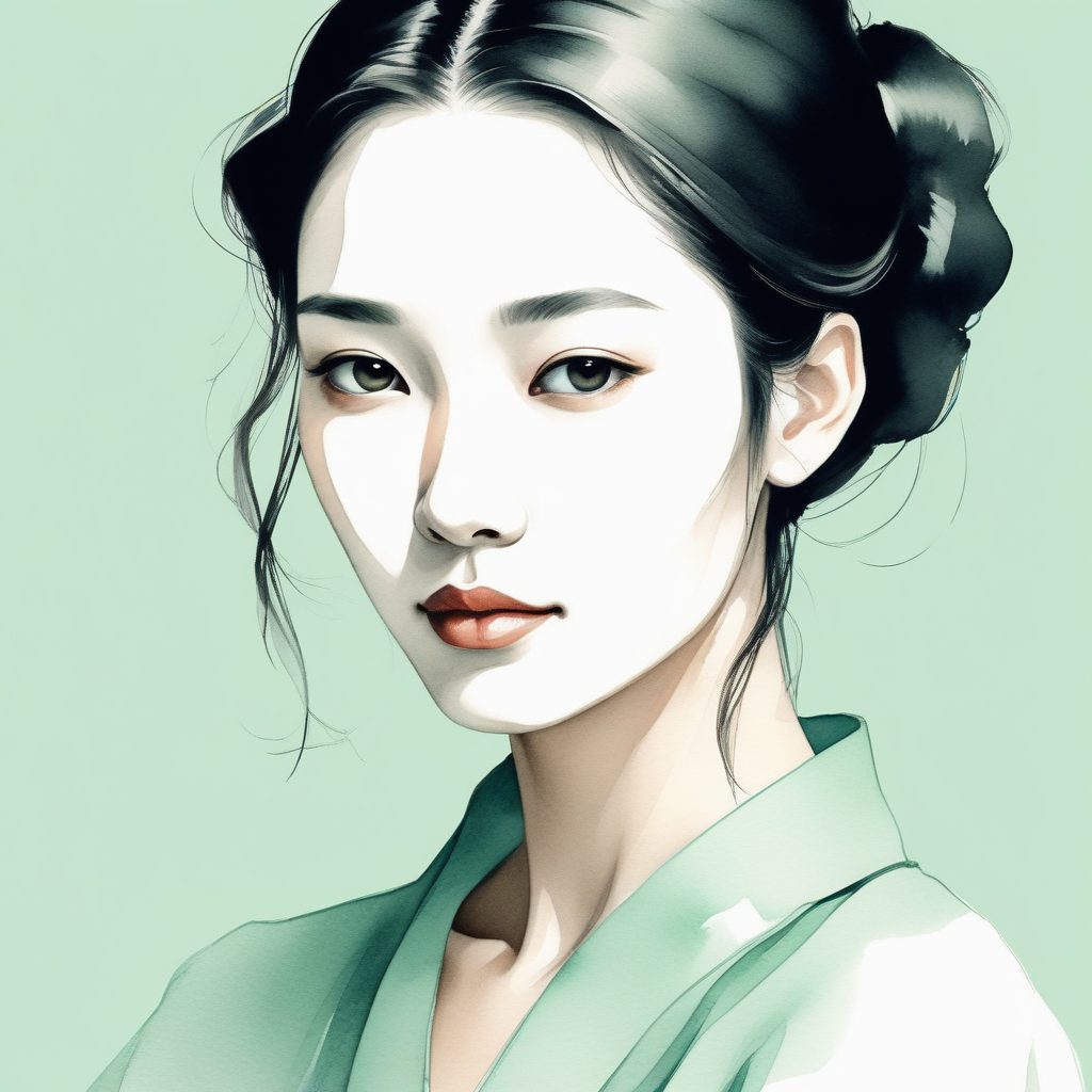 🍵 沁人心脾: 诗意新中式水洗插画, 夏日里的一抹凉意