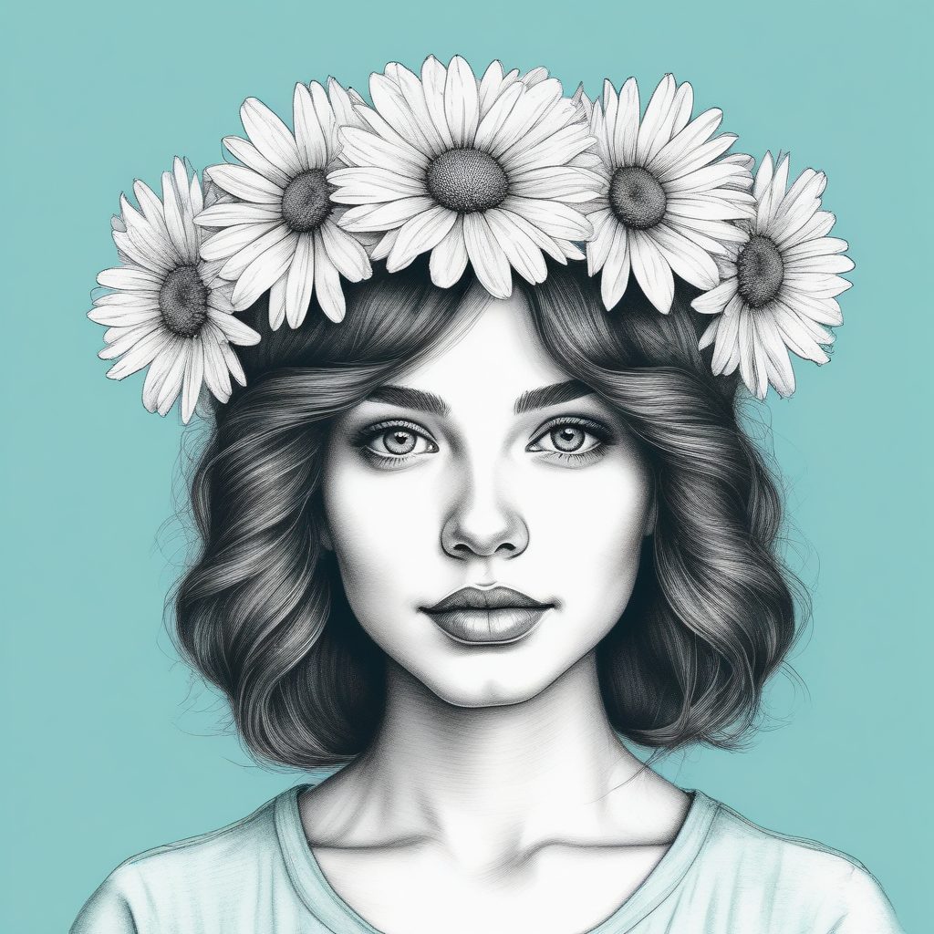 🌱 清新水彩质感：薄荷系少女肖像，夏日里的一抹凉爽