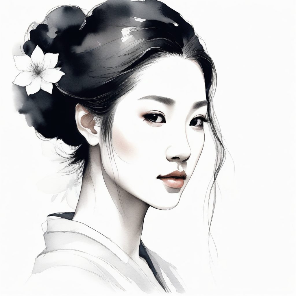 🌸人淡如菊：发梢那一抹繁花，是新中式的浪漫