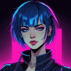 ⚡️ 赛博霓虹亚文化：夜晚街头的叛逆电眼女孩