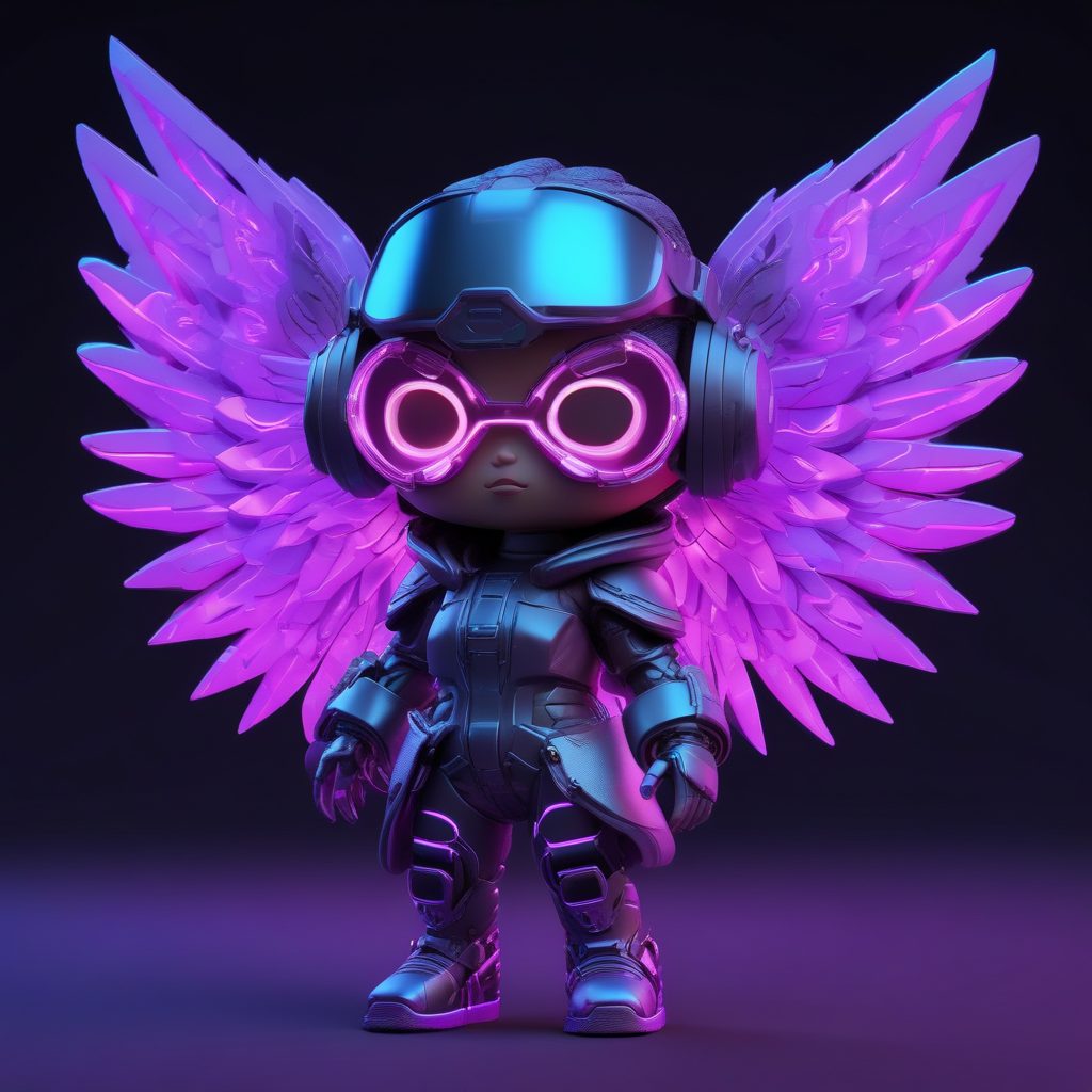 ⚡ 赛博朋克 Q 版 3D 少女：机械感与可爱度的完美结合