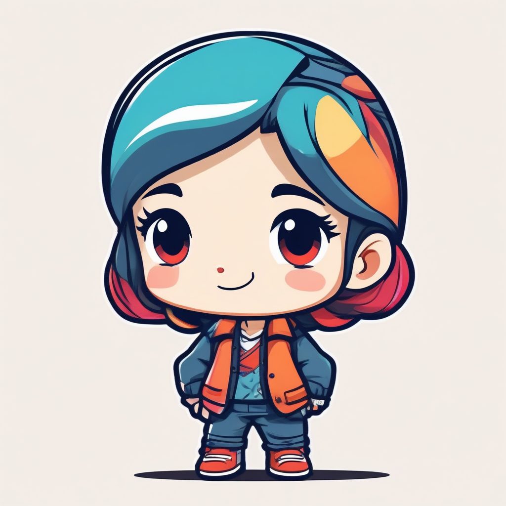 🧊 极简主义：矢量扁平风高对比Q版头像