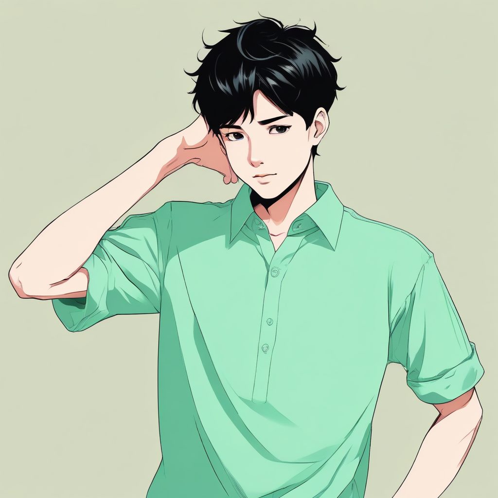 🥑 森林系男孩: 清爽薄荷绿调的极简动漫头像