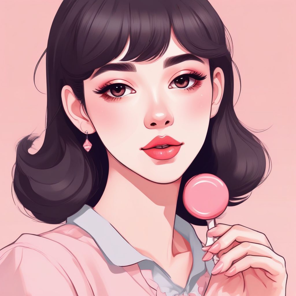 🍭糖果陷阱！梦幻少女漫极简半身像