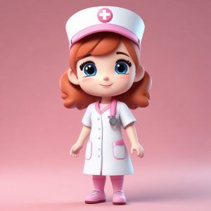 甜系职场!超可爱3D盲盒Q版小护士头像
