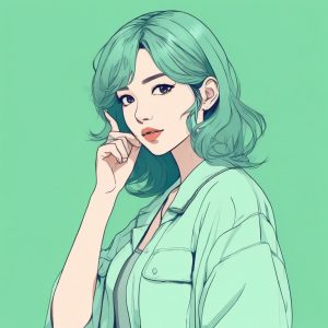 🍬温柔到心底！马卡龙色系极简动漫少女头像