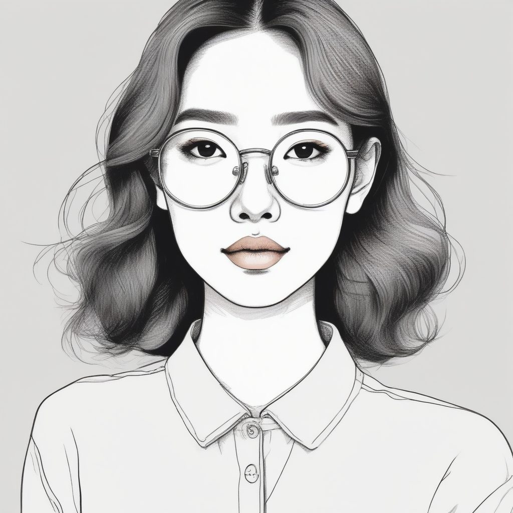 文艺感拉满👓金丝边眼镜时髦精头像
