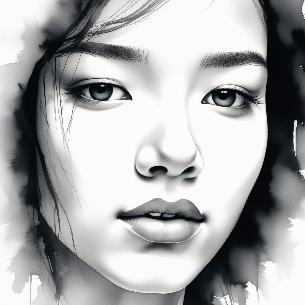 🦢 仙气女孩：留白艺术中的东方人像
