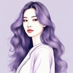 🦄仙气飘飘！紫色系梦幻韩系少女头像