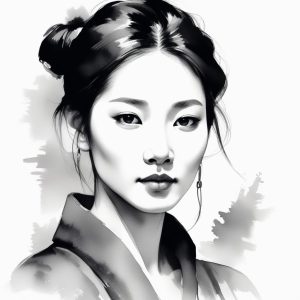 🎋 新中式清冷感: 水墨晕染下的东方美学头像