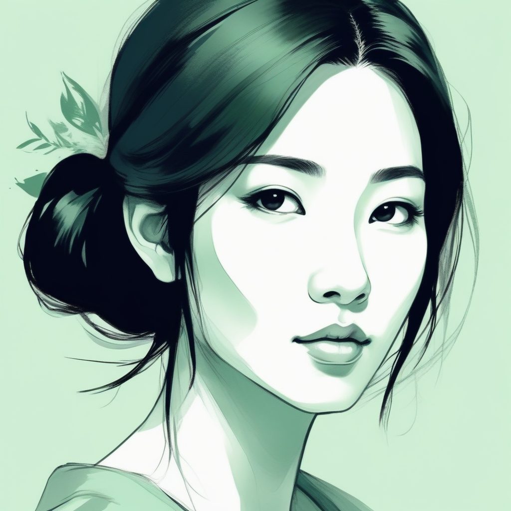 🎋 氧气感治愈：淡雅青绿色的新中式美学头像