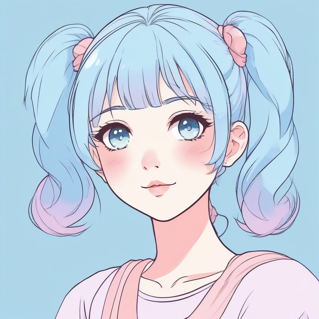 🎨 艺术感涂鸦：软萌少女的极简线条美学