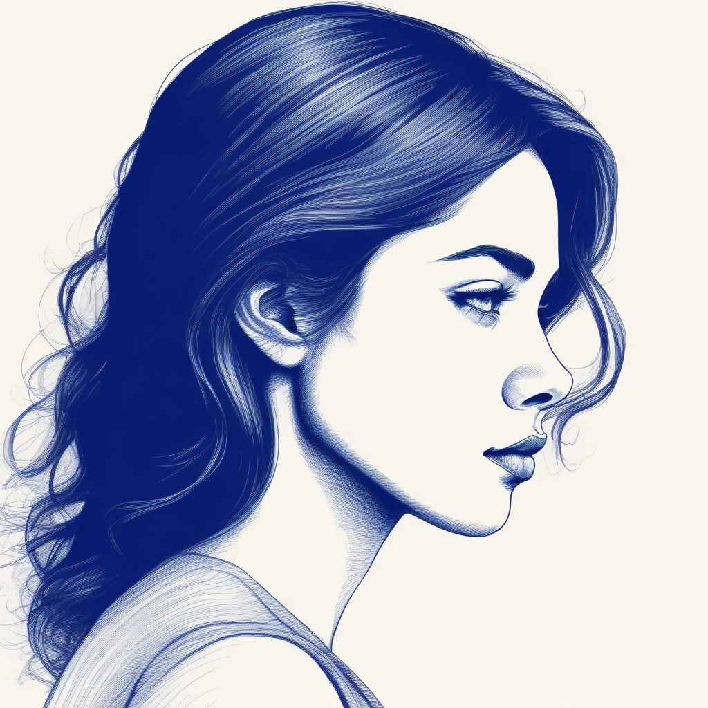 🌌 忧郁蓝调：极简单色调手绘，深邃而迷人