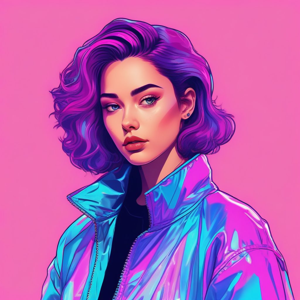 🌊 蒸汽波幻彩女孩，治愈又高级的头像分享