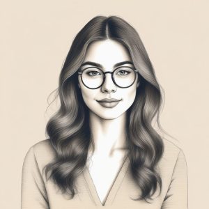👓 知识分子风：金属边框眼镜女孩，莫兰迪高级色