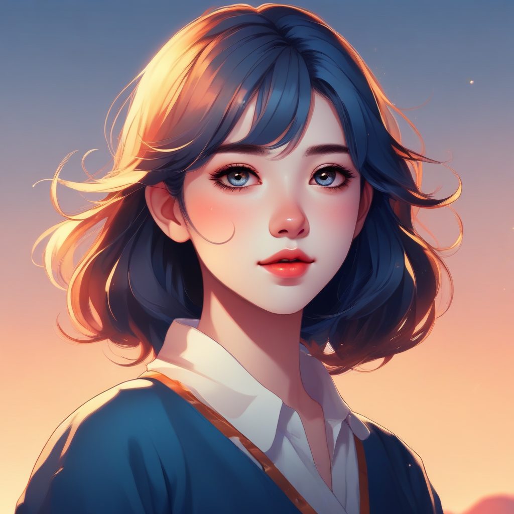 ☁️ 治愈光影！新海诚风梦幻动漫少女肖像