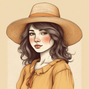 👒治愈系宫崎骏感：走进童话里的手绘少女头像