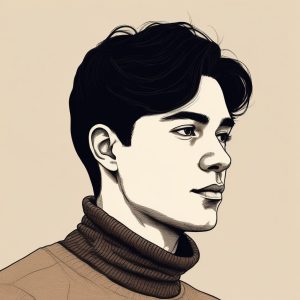 ☕ 治愈系简约男生：极简手绘铅笔风，低调的高级感