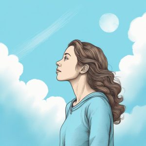 🌞 治愈系蓝天：仰望星空的少女，宫崎骏式温情