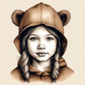 🧸 治愈系熊系少女：温暖的绘本故事感
