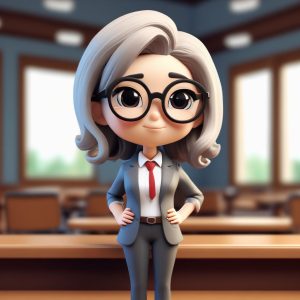 🎓AI头像制作：知性优雅Q版女教师，3D盲盒质感太惊艳了