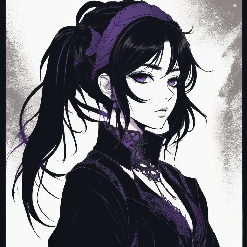 🖤 暗黑病娇风:哥特少女动漫头像尽显酷炫神秘感
