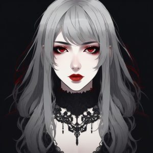 🕸️ 暗黑哥特风 AI 制作头像: 病娇动漫美学, 酷飒个性十足