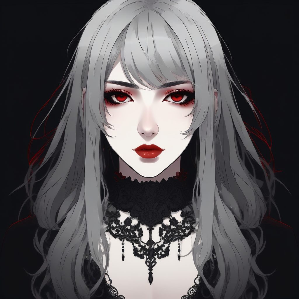 🕸️ 暗黑哥特风 AI 制作头像: 病娇动漫美学, 酷飒个性十足