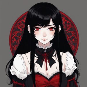 🕯️暗黑哥特风 AI 制作头像：病娇感美少女，生成头像暗黑美学