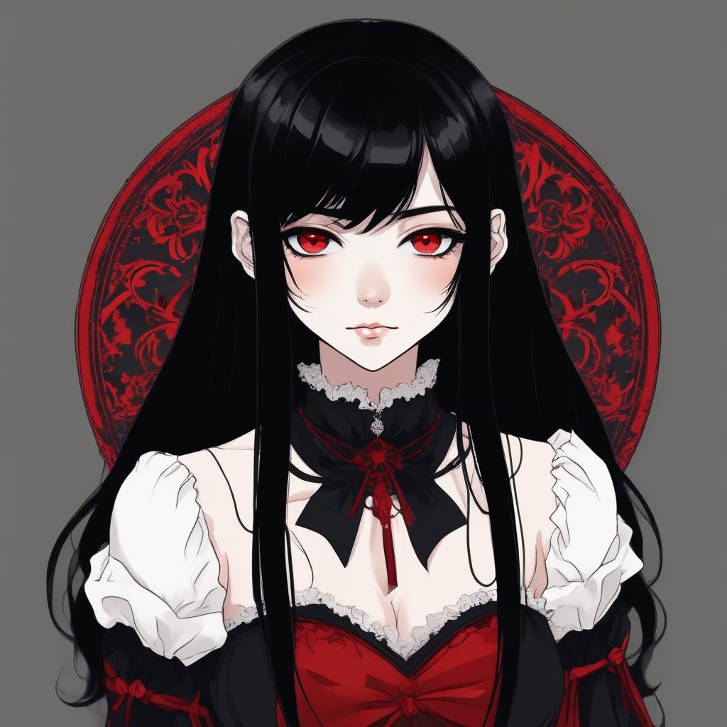 🕯️暗黑哥特风 AI 制作头像:病娇感美少女,生成头像暗黑美学