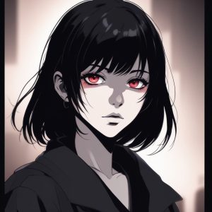 🖤暗黑少女！哥特风极简动漫，在线头像制作冷调之美
