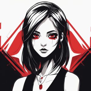 🖤 暗黑甜心 AI 头像：哥特亚文化少女的极简肖像