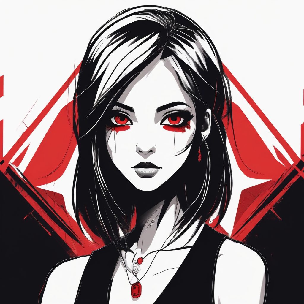 🖤 暗黑甜心 AI 头像：哥特亚文化少女的极简肖像
