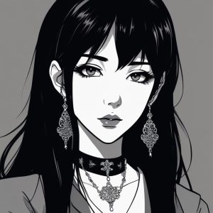 🖤 暗黑系少女心事！黑白病娇哥特风格AI头像生成