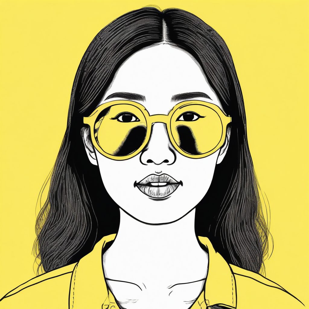 丑萌艺术感✨韩系手绘:极简搞怪线条少女头像