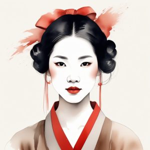 🏮传统美学 AI 头像制作：红妆墨韵的雅致瞬间