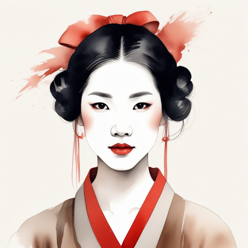 🏮传统美学 AI 头像制作：红妆墨韵的雅致瞬间