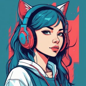 🎮电竞少女 AI 头像制作：炫彩酷玩风格，在线生成头像的极客浪漫