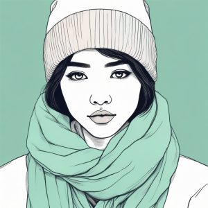 冬日氛围感：韩系街头极简插画头像 🧣