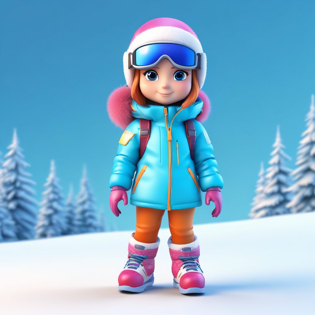 冬日精灵✨3D Q版滑雪少女头像暖萌心房